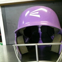 Used Easton ALPHA W MASK Batting Helmet w/Mask Purple SM 11868-S000065759