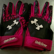 Used Under Armour BB/SB Batting Gloves Pink SM 11868-S000065478