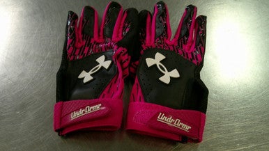 Used Under Armour BB/SB Batting Gloves Pink SM 11868-S000065478