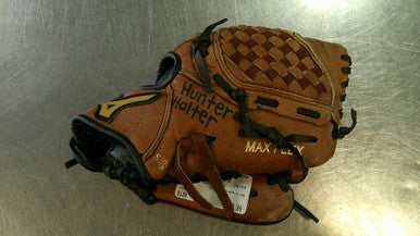 Used Mizuno POWER CLOSE BB/SB Glove RH Throw Brown 10" 11868-S000065365