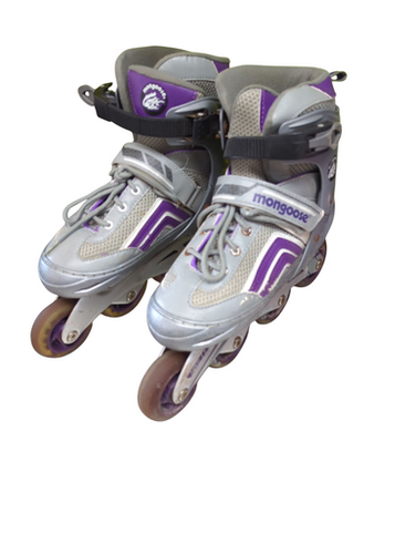 Used Mongoose ADJ 6-7 Senior Rec Fitness Skates Purple Adjustable 11833-S000166490