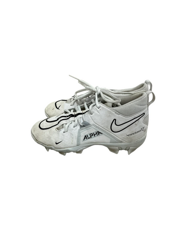 Used Nike ALPHA MENACE 3 SHARK Jr FB Cleats White Junior 05.5 11692-S000142498