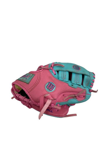 Used Wilson GIRL BB/SB Glove T-ball Pink 10" 11692-S000142546