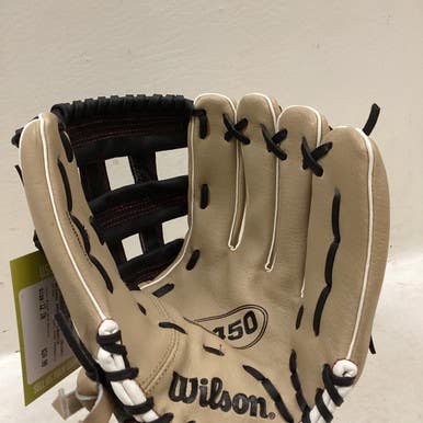 Used Wilson A450 A04RB2412 BB/SB Glove RH Throw Black And Natural 12" 11725-S000491512