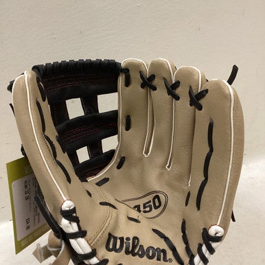 Used Wilson A450 A04RB2412 BB/SB Glove RH Throw Black And Natural 12" 11725-S000491512