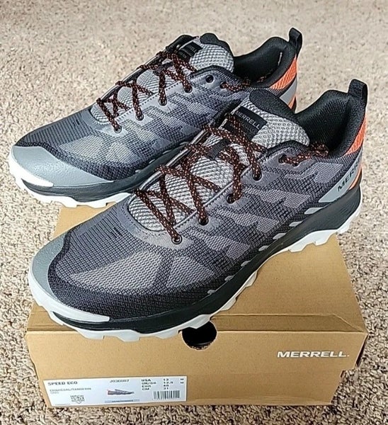 Merrell Speed Eco Trail Shoes Mens Size 13 US Charcoal/Tangerin New