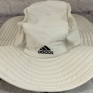 Adidas Unstructured Mesh Safari Hat Wide Brim Sweat Band Adjustable Neck Tie Tan