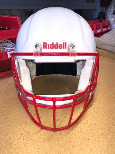 USED RIDDELL SPEED ADULT HELMET - LARGE - METALLIC WHITE