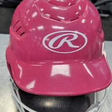 Used Rawlings BATTING HELMET WITH MASK Batting Helmet w/Mask Pink One Size 11497-S000152845