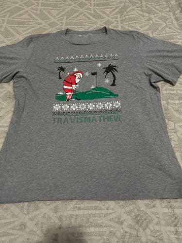 Travis Mathew Golf Christmas Short Sleeve Shirt Adult Large