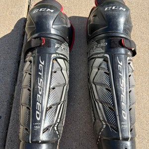 Senior CCM JetSpeed FT350 17" Shin Pads (Used)