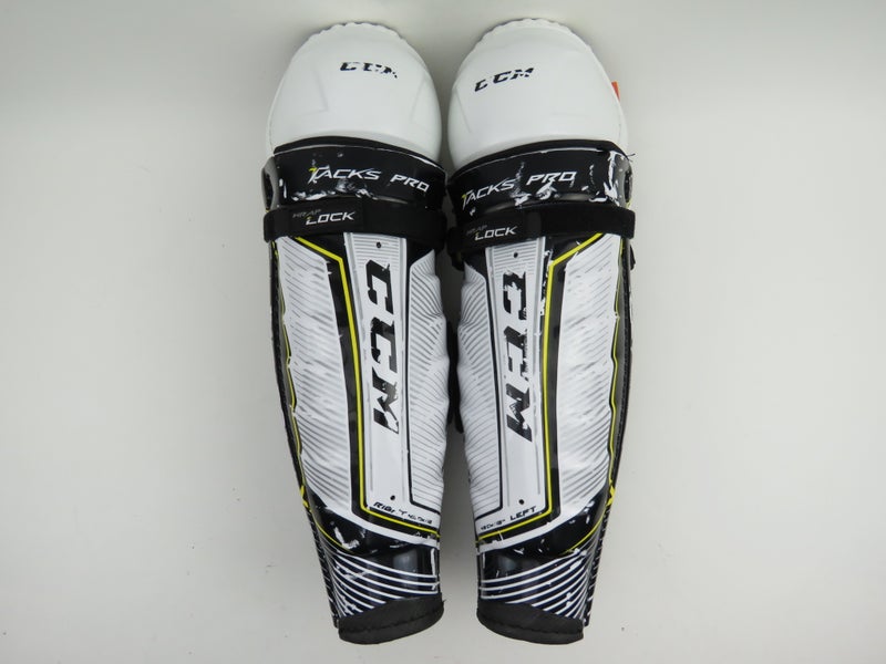 CCM Tacks AS-V PRO NHL Pro Stock Hockey Player Protective Shin Pads Senior Size 14"