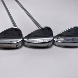 TaylorMade Milled Grind 3 Raw Chrome Wedge Set 50* 9 | 54* 11 | 58* 11 Mens RH