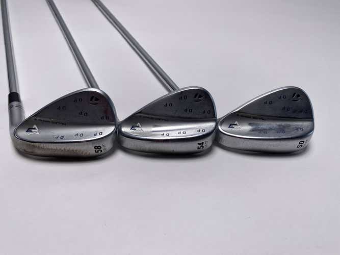 TaylorMade Milled Grind 3 Raw Chrome Wedge Set 50* 9 | 54* 11 | 58* 11 Mens RH