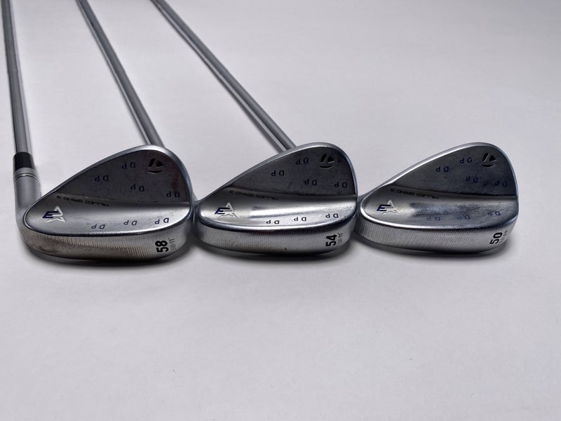TaylorMade Milled Grind 3 Raw Chrome Wedge Set 50* 9 | 54* 11 | 58* 11 Mens RH