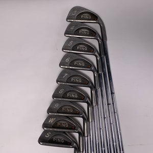 Ping Karsten III Iron Set 3-PW+SW Orange Dot 2* Flat Karsten Steel Mens RH