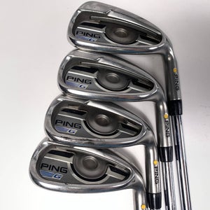 Ping G 2016 Iron Set 8-PW+GW Yellow Dot 1.5* Up AWT 2.0 Stiff Steel Mens RH