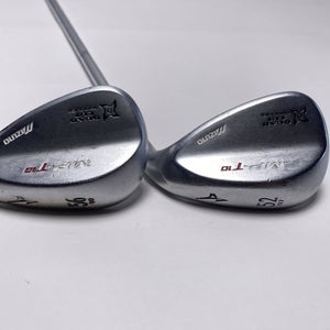 Mizuno MP T 10 White Satin Chrome Wedge Set 52* 7 | 56* 10 DG X100 Mens RH