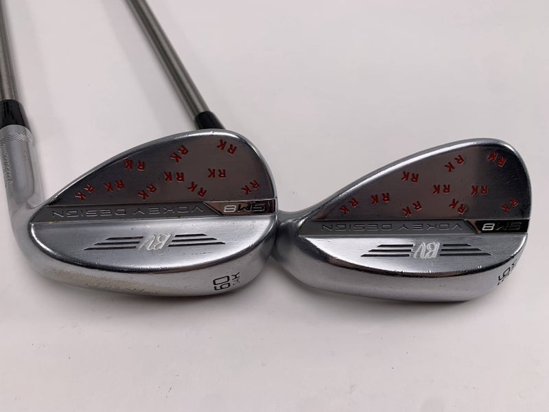 Titleist Vokey SM8 Tour Chrome Wedge Set 56* 8 | 60* 14 SteelFiber i95 Mens RH