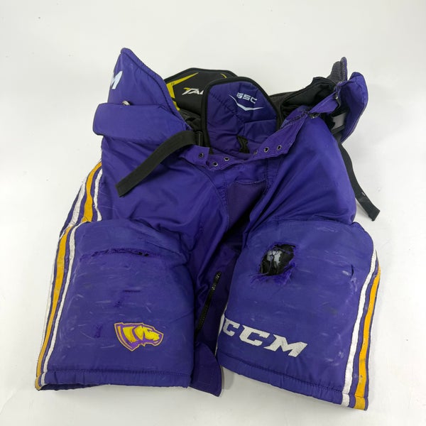 Used Purple/Yellow CCM Tacks 65C Pants | Large | E538