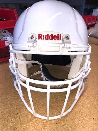 USED RIDDELL SPEED ADULT HELMET - LARGE - METALLIC WHITE