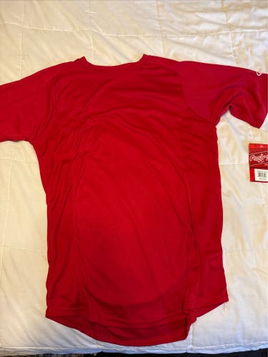 Rawlings Red Medium Baseball Shirt - NEW WITH TAGS