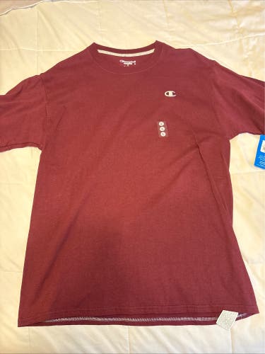 Maroon Large Champion Short Sleeve T-Shirt - NEW WITH TAGS