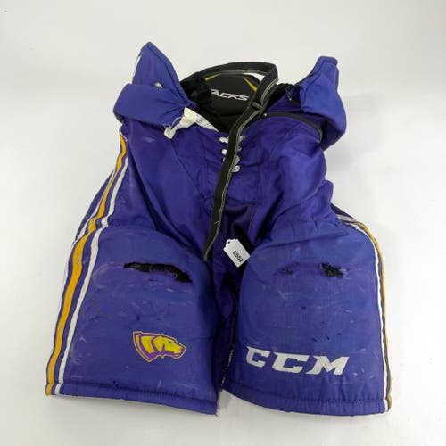 Used Purple/Yellow CCM Tacks 65C Pants | Medium | E552