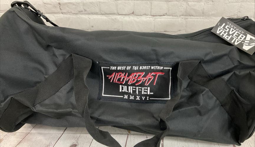 Alpha Beast Sports Wear Duffel Bag Durable Adjustable Strap Four Compartment Zip