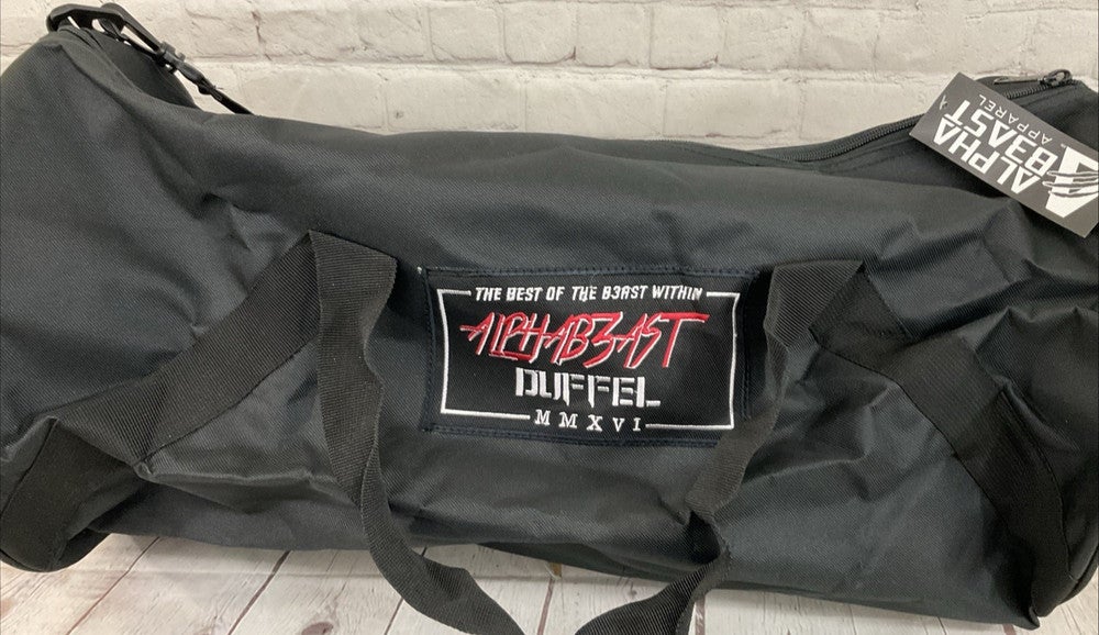 Alpha Beast Sports Wear Duffel Bag Durable Adjustable Strap Four Compartment Zip