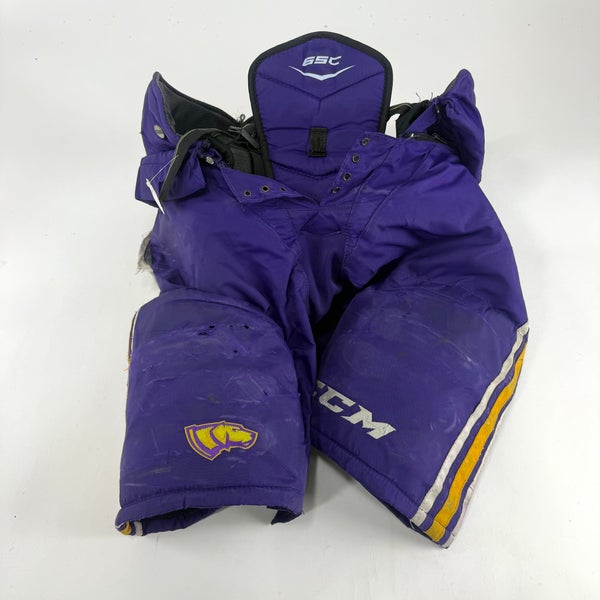 Used Purple/Yellow CCM Tacks 65C Pants | Large | E533