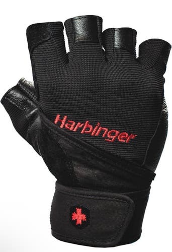 Harbinger Men’s Size Small Pro Wristwrap Weightlifting Gloves
