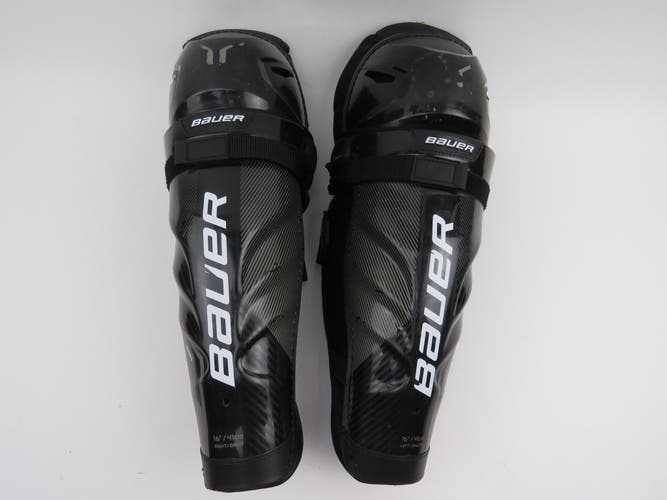 Bauer PRO SERIES NHL Pro Stock Ice ockey Protective Shin Pads Senior Size 16"