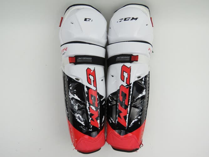 CCM JetSpeed FT4 PRO NHL Pro Stock Ice Hockey Player Shin Pads Protective Senior Size 15"