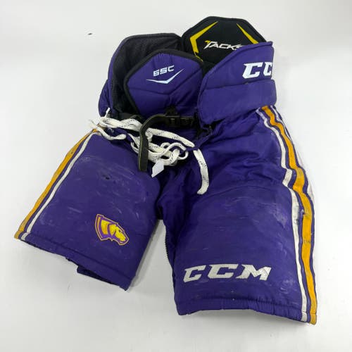 Used Purple/Yellow CCM Tacks 65C Pants | Small | E532
