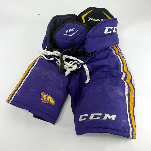 Used Purple/Yellow CCM Tacks 65C Pants | Small | E532