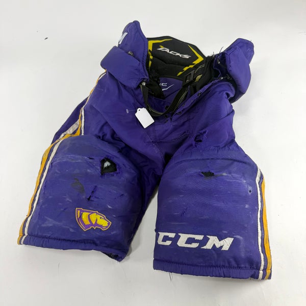 Used Purple/Yellow CCM Tacks 65C Pants | Small | E549
