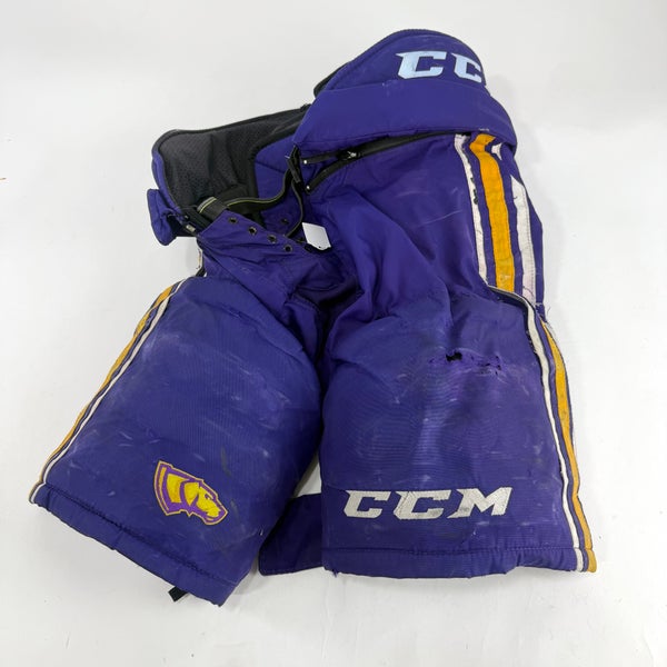 Used Purple/Yellow CCM Tacks 65C Pants | Medium | E548