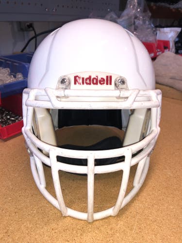 USED RIDDELL SPEED ADULT HELMET - LARGE - METALLIC WHITE
