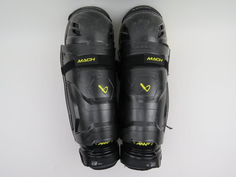 Bauer Supreme MACH NHL Pro Stock Ice Hockey Player Shin Pads Protective Senior 15"