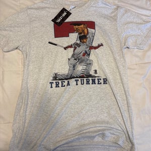 Next Level Grey Medium Trea Turner Short Sleeve T-Shirt - NEW WITH TAGS