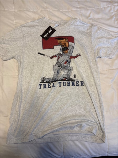 Next Level Grey Medium Trea Turner Short Sleeve T-Shirt - NEW WITH TAGS