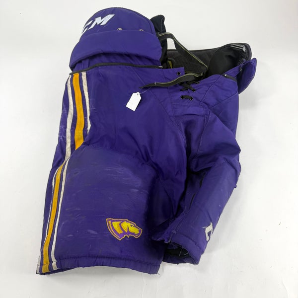 Used Purple/Yellow CCM Tacks 65C Pants | Large | E531
