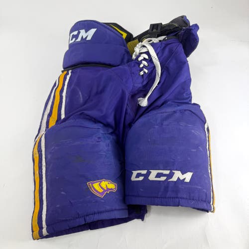 Used Purple/Yellow CCM Tacks 65C Pants | Medium | E541