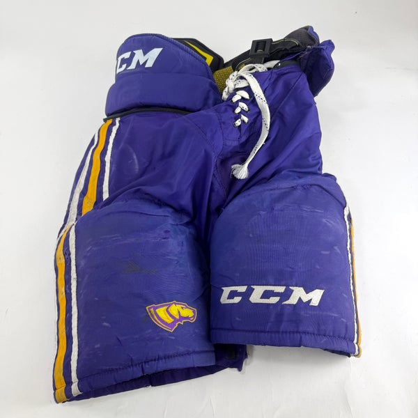 Used Purple/Yellow CCM Tacks 65C Pants | Medium | E541