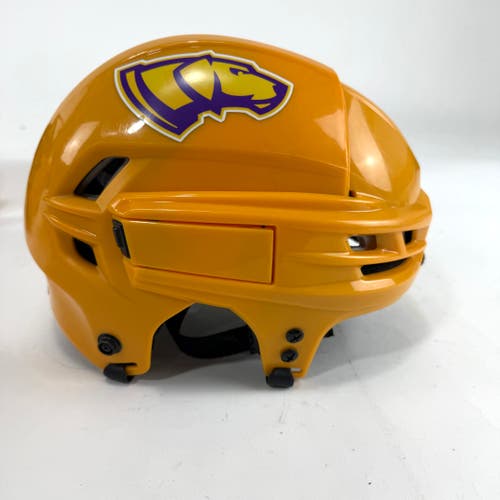 Used Sunflower Yellow CCM Tacks 910 Helmet | Medium | E499