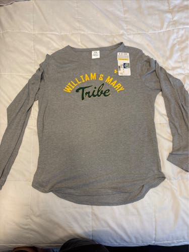 Women’s Large Grey UA William & Mary Loose Long Sleeve Shirt - NEW WITH TAGS
