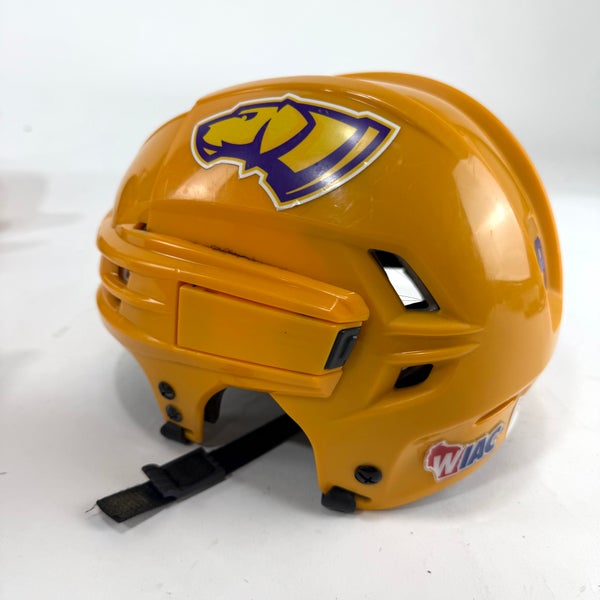 Used Sunflower Yellow CCM Tacks 910 Helmet | Small | E483