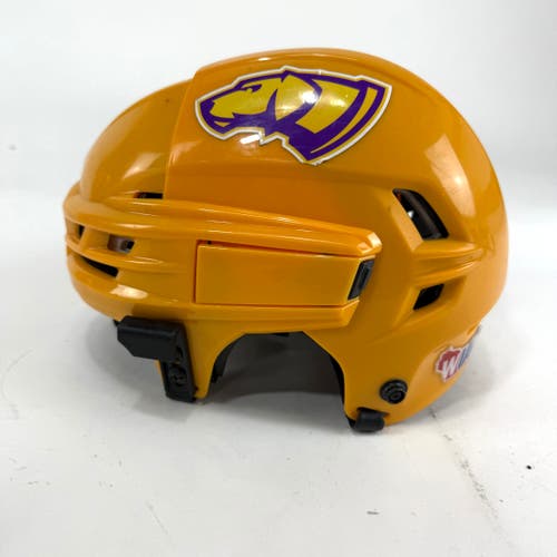 Used Sunflower Yellow CCM Tacks 910 Helmet | Small | E479