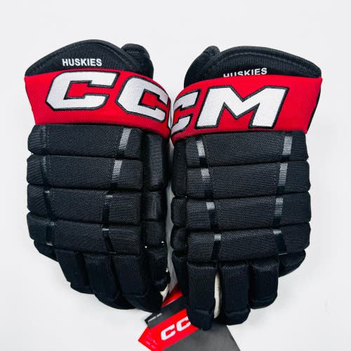 New Northeastern University CCM HG97 Hockey Gloves-15"